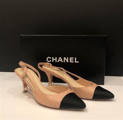 vintage chanel heels|chanel classic slingback shoes.